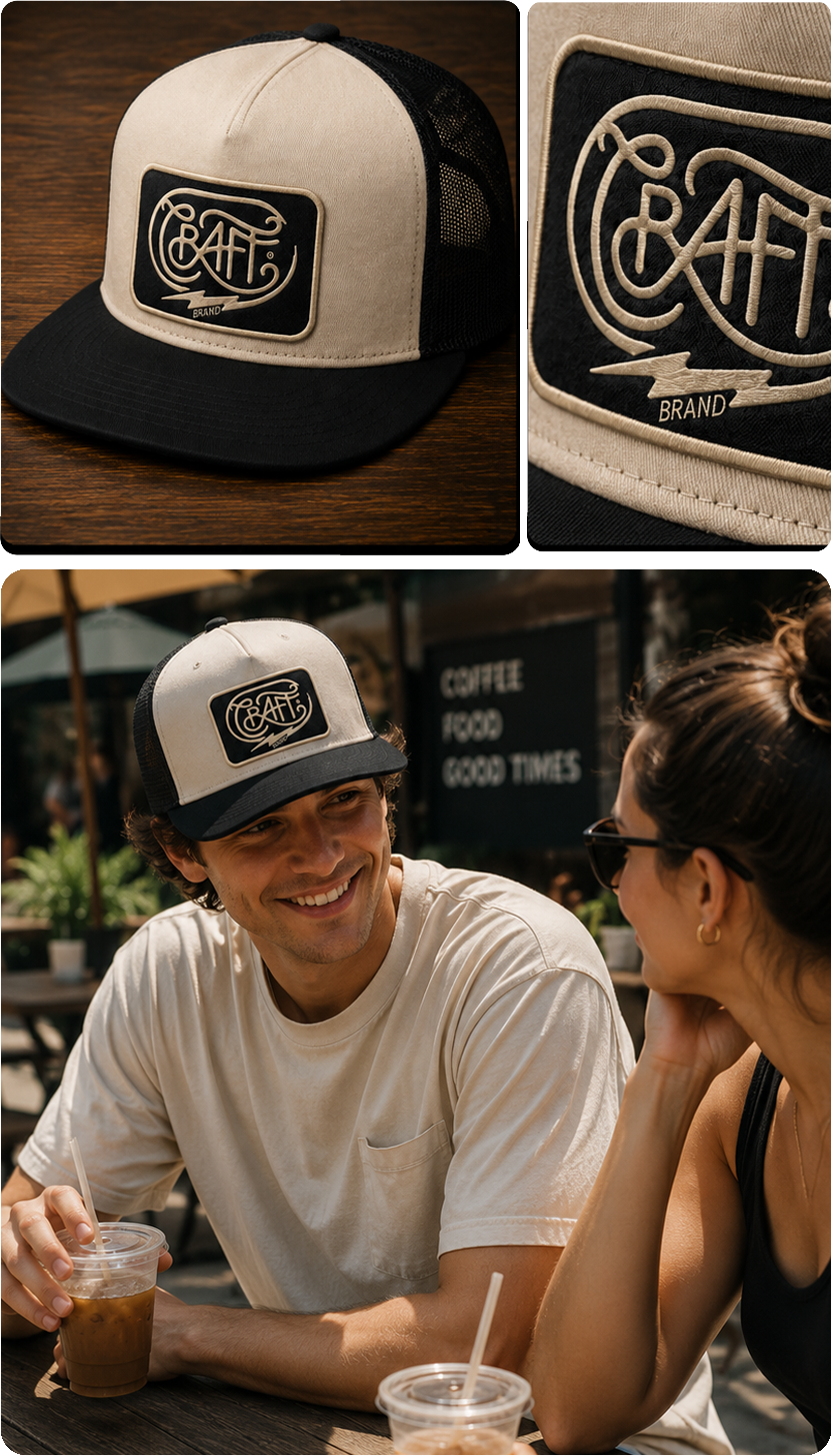 CLASSIC TRUCKER tan/blk